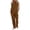 Brown, variant on Women's 2-Piece Linen Set, Solid Tank Top and Drawstring Pants with Pockets, Casual Matching Outfit for Summer, Everyday Wear, and Boho Style-Black