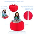 thumbnail image 3 of Posh Creations Bean Bag Stuffable Cover Only-Toy Organizer, Nylon, Kids, 3 ft, Red, 3 of 3