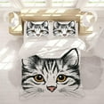thumbnail image 3 of Duvet Cover Cat Animal Microfiber Bedspread + Pillowcase With Hidden Zipper 135*200 Cm, 3 of 5
