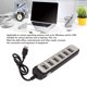 thumbnail image 3 of Hub USB Plug and Play Hub USB de 7 puertos ABS Versátil Ligero para medios, 3 of 8