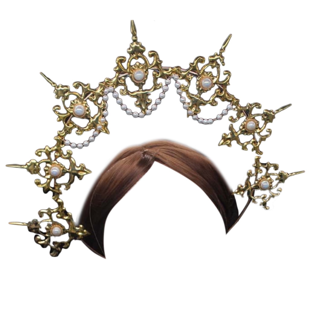 JUNTEX Gothic Lolita Tiara Crown Headband DIY Material Package Sun