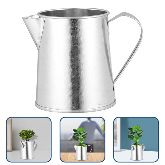 ELAYARD 3Pcs Dried Flower Container Plated Silver Retro Decorative Vase for Home and Garden