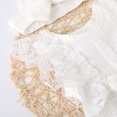 thumbnail image 4 of Gyratedream Newborn Baby Girls Cotton Lace Bow Romper Headband Outfits Set, 4 of 8