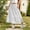 White, variant on Wovilon Girls Solid Color Tiered Maxi Skirt with Drawstring Waist, Casual Textured A-Line Long Skirt for Kids and Teens, Versatile Summer Vacation Daily Wear
