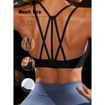 thumbnail image 1 of PISONIC Women's High-Impact Sports Mesh Bra with Back Cross Design & Removable Pads - Breathable Medium-Stretch Fabric, Solid Color for Cycling, Yoga, Running, Fitness, 1 of 8