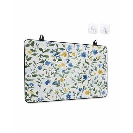 Stove Top Covers for Electric Stove Blue Yellow Spring Floral Kitchen Glass Ceramic Electric Cooktop Covers 24 x21 Elegant Summer Botanical Green HeatResistant Oven/Countertop/Dishwasher Protector