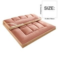 thumbnail image 3 of Pink Soy Fiber Mattress Pad Topper Foldable Soft Comfortable Machine Washable Breathable For Student Bed Guest Bed 71X79 Inches Polyester Filled Mattress Cover 4.41Lb Lightweight, 3 of 9