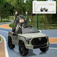thumbnail image 6 of NEILA Toyota Licensed 12V Kids Ride on Truck Car Battery Powered Electric Fun Toys with Remote Control, Spring Suspension, 3 Speeds, LED Lights, Ride on Toy for 3-8 Years Boys & Girls (Green), 6 of 7
