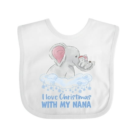 

Inktastic I Love Christmas with My Nana Gift Baby Boy or Baby Girl Bib