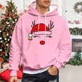 thumbnail image 1 of MHFRRA Sudadera con Capucha para Parejas, Divertida y A Juego, de Manga Larga, Estilo Informal y Deportivo Rosa, 1 of 5