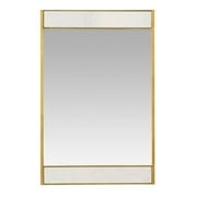 Aspire Home Accents 7678 Lina Modern Wall Mirror, Gold with Marble