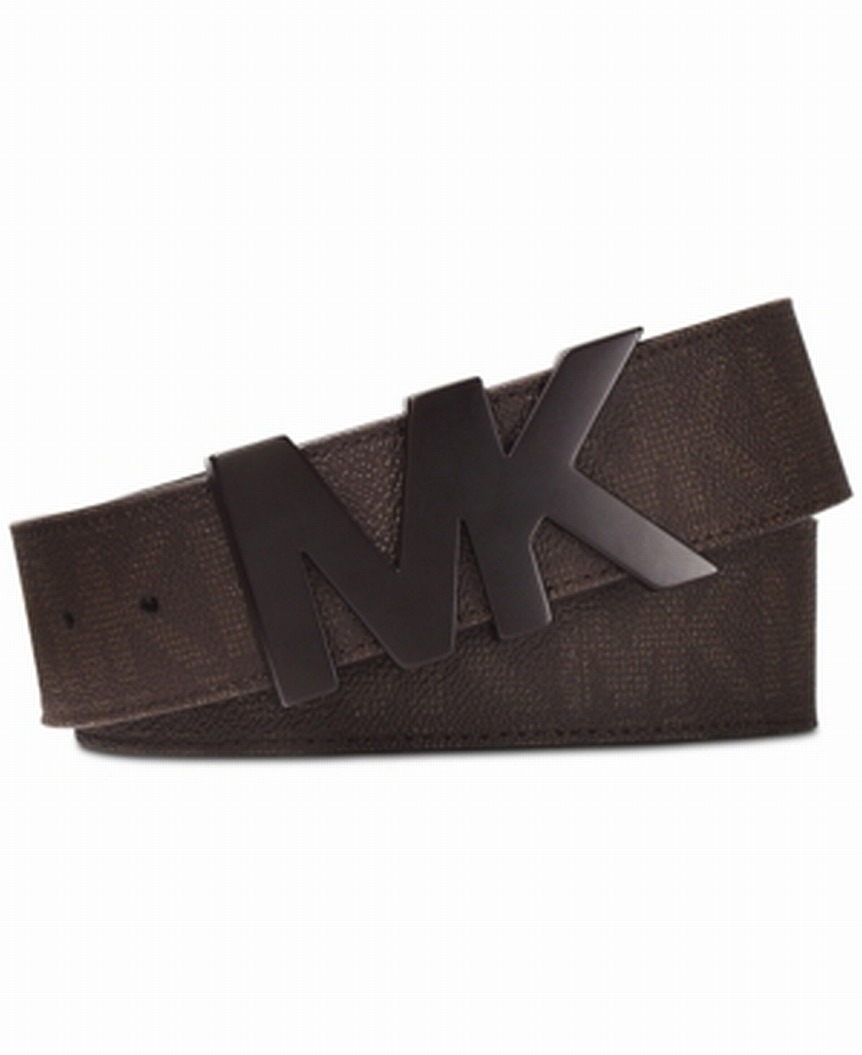 Michael Kors Belts Men's Belt 36 Shadow Signature MK Logo Leather 35