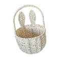 thumbnail image 1 of Cesta tejida de almacenamiento con asa, decoración de Pascua con Orejas de conejo, cesta trenzada de Pascua, cesta de mano para Baby Shower y niñas, 1 of 9