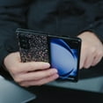thumbnail image 4 of Case for Samsung Galaxy Z Fold 3 5G, Galaxy Z Fold 3 5G Case for Women Girls Glitter Sprakle Bling Anti-Slip Shockproof Protection Fold Cover Case for Samsung Galaxy Z Fold 3 5G, Blue, 4 of 13