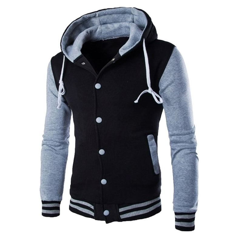 Jackets for Men Mens Winter Coats Men's Fashion Casual Jacket Outdoor  Single-breasted Jacket Tooling Baseball Uniform Jacket Bomber Jacket on  Sale Clearance Gray,3XL - Walmart.com
