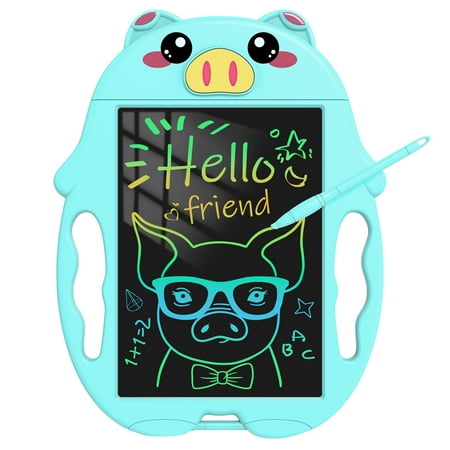 LCD Drawing Table Toddler Toys, 10 Inch Writing Tablet Drawing Pad for Kids, Colorful Electronic Magnetic Drawing Board for Toddlers 1-3, Kids Pigs Writing Board Toys for 2 3 4 Year Old Boys Gifts