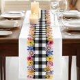 thumbnail image 3 of Table Runners 70 Inches Long Dress Scarves, Colorful Flowers Farmhouse Coffee/Dining/Kitchen Table Decor, Holiday Table Runner, Spring Floral Elegant Pastoral Watercolor 13x70 Inch, 3 of 9