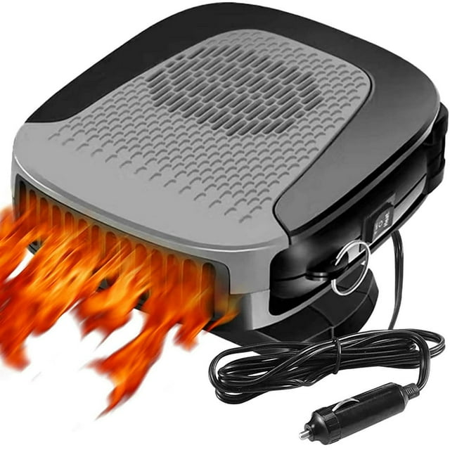 Car Heater Portable Heater for Automobile Windshield 12 Volt 150W Car Heater Plugs into Cigarette Lighter with Heating & Cooling Collapsible Car Heaters Portable Fast Demisting Defroster