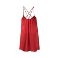 thumbnail image 3 of Ropa Playa Ocean Pacific para Mujer Vestido Cuello Redondo Sin Manga Tirante Cruzado Rojo Talla M, 3 of 4
