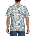 thumbnail image 3 of Bixox Men's Balloon Vintage Printed Short Sleeve Skinny Athletic T-Shirt, 3 of 6