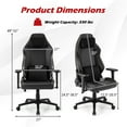 thumbnail image 3 of Costway Gaming Chair Ergonomic High Back Computer Chair with Rocking Function & 2D Armrests, 3 of 10