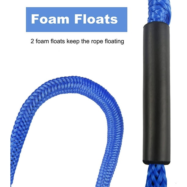 Boat Docking Rope with Stainless Steel Clip Jet Ski Boat Dock Lines Mooring  Lines Boat Accessories Marine, Pontoon Boat Accessories (Blue) Blue 