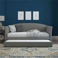thumbnail image 3 of Pemberly Row Modern Upholstered Daybed and Trundle in Gray Linen, 3 of 12