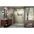 thumbnail image 5 of DreamLine Unidoor-X 59 1/2 - 60 inch W x 72 inch H Frameless Hinged Shower Door in Matte Black - Left Wall Installation, 5 of 13