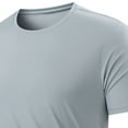 thumbnail image 4 of Men's Big & Tall Ice Silk Short Sleeve T-Shirts Quick Dry Athletic Tee Crew Neck, Basic Moisture Wicking Workout Performance Tops Summer Cooling Breathable Shirt, 4 of 5