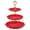 Red, variant on ShundaCat 3 Tier Dessert Serving Stand, Plastic Scalloped Tray with Gold-Tone Handle, White