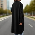 thumbnail image 4 of Turilly Womens Jackets Ladies Women's Fashion Casual Autumn and Winter Vintage Solid Long Woolen Coat Windbreaker Coat, 4 of 5