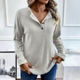 thumbnail image 6 of BLCHUNen Long Sleeve Shirts for Women Pullover V Neck Half Cardigan Sweatshirts Casual Breathable Work Sports Trendy Fall Tops, 6 of 9