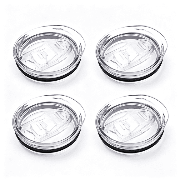NORIZF 12Oz Stemless Wine Tumbler Lid Replacement (4 Pack),2.9 Inch Diameter Spill Proof,For and Double-Wall Stainless Steel Travel Coffee Mug