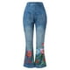 thumbnail image 3 of WILLBEST Pantalones Casuales para Mujer con Estampado, Dobladillo Acampanado, Vaqueros Holgados, Parte Inferior Elástica para Una Comodidad Elegante Grande, 3 of 4