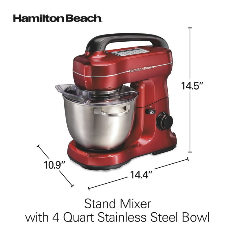 Hamilton Beach Stand Mixer, 4 Quart, 7 Speeds, 300 Watts, Kitchen