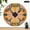 10x10in, variant on Patifu Colorful Geometric Fabric Pattern Round Wooden Wall Clock 10 Inch for Home Decor 10x10in