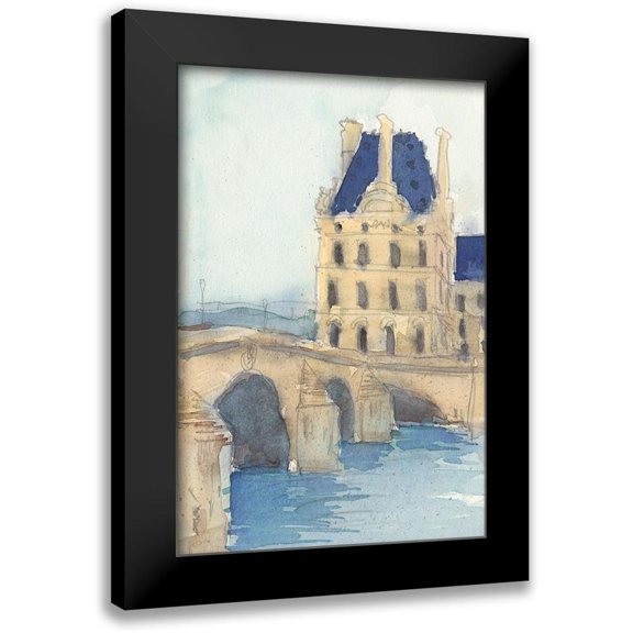 Dixon, Samuel 11x14 Black Modern Framed Museum Art Print Titled - Along the Seine I