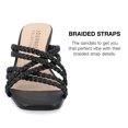 thumbnail image 3 of Journee Collection Womens Baylen Braided Strap Slip On Wedge Sandals, 3 of 6