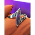 thumbnail image 5 of Sterling Silver Ellipse Cuff Bracelets with Resin | Orange, Purple, Blue | Handmade Jewelry, 5 of 7