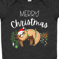 thumbnail image 4 of Inktastic Merry Christmas Cute Sloth with Santa Hat and Lights Boys or Girls Baby Bodysuit, 4 of 5