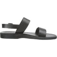 thumbnail image 3 of Jerusalem Sandals Golan Leather Slingback Flat Sandal - Black 46, 3 of 3