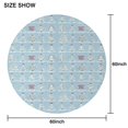 thumbnail image 6 of Blue Christmas Tree Pattern Round Tablecloth 60"x60",Wrinkle Wipeable Table Cloth for Kitchen Dining Room Picnic Patio Party, 6 of 6