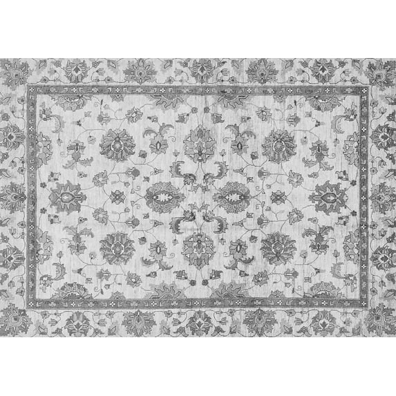 Ahgly Company Indoor Rectangle Oriental Gray Traditional Area Rugs, 5' x 7'