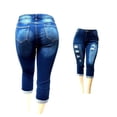 thumbnail image 5 of Jack David 1826 Jeans Women's Plus Size Cuff Rolled Capri Bermuda Short Curvy Denim Jean, 5 of 6