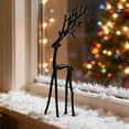 thumbnail image 4 of Christmas Decorations-Reindeer Christmas Decor Deer Tabletop Decoration, Black Reindeer Statues - Xmas Figurines - Elegant Indoor Holiday Decor - Table Centerpieces - Ideal for Living Room, 4 of 8