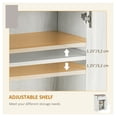 thumbnail image 5 of Farmhouse Sideboard Cabinet - Kitchen Living Room Storage - White Wood Accent Cabinet with Drawer & Doors - 23.5x11.75x34.5 inch, 5 of 9