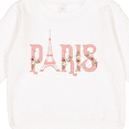 thumbnail image 3 of Inktastic Pink Paris Eiffel Tower with Flowers Toddler Sweatshirt, 3 of 4