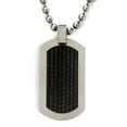 thumbnail image 1 of Titanium Kay Black Titanium Cable High Polish Finish Military Style Dog Tag Pendant with 24" Bead Chain, 1 of 4