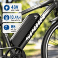 thumbnail image 3 of KAZEFLOW adult electric bicycle, 26-inch electric mountain bike, 750W peak power motor, top speed up to 20 mph, equipped with a 48V 10.4AH removable battery, range of 65 miles,Class 2, UL 2849 certif, 3 of 15