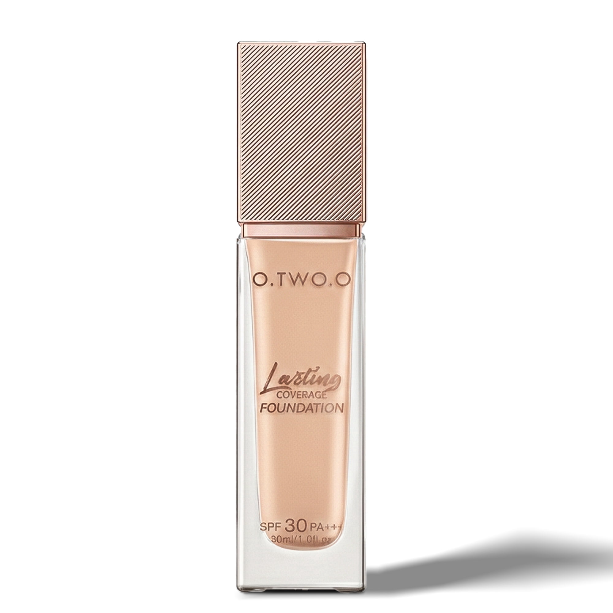 O.TWO.O HC004 Full Coverage Foundation β Oil-Control Waterproof Matte Vegan Liquid Makeup, Warm Ivory